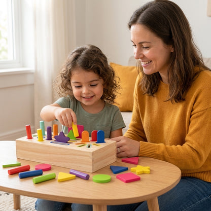 Bloonk Rainbow Sort™ Montessori Wooden Matching Box